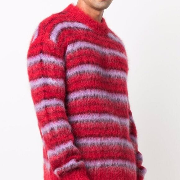 BNWT AW21 MARNI STRIPED FUZZY-WUZZY MOHAIR SWEATER 50 - Picture 1 of 12